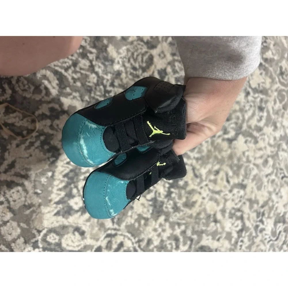 Jordan Retro 6 Baby Crib Shoes soft Bottom Size 4C